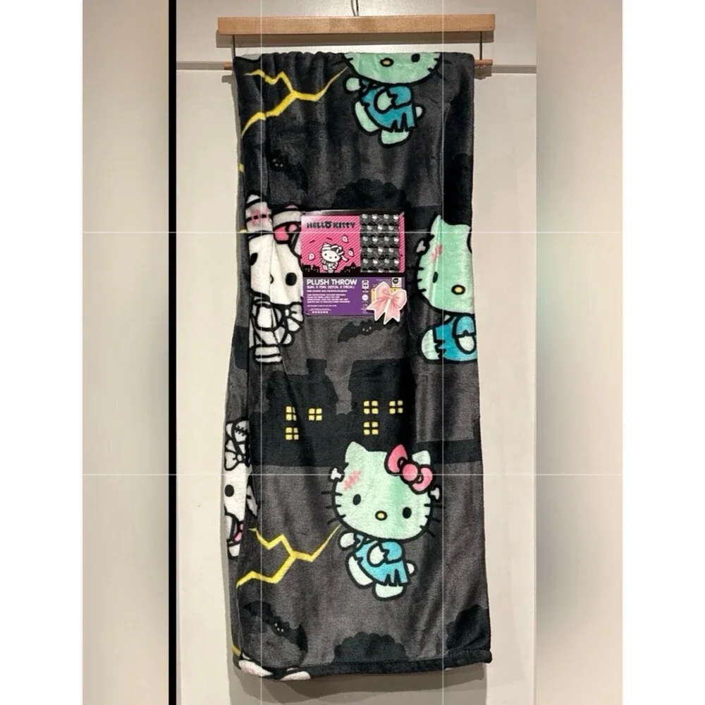 Hello Kitty Halloween Throw Blanket-monsters